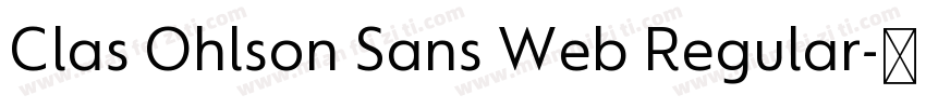 Clas Ohlson Sans Web Regular字体转换